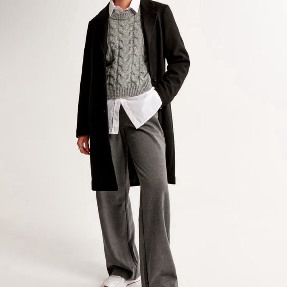 Abercrombie and Fitch Tailored Wool-Blend Coat - Picture 2 of 4